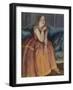 Woman Smoking a Cigarette on a Sofa-Konstantin Andreyevich Somov-Framed Giclee Print