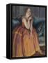 Woman Smoking a Cigarette on a Sofa-Konstantin Andreyevich Somov-Framed Stretched Canvas