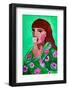 Woman Smoking a Flower-Raissa Oltmanns-Framed Photographic Print