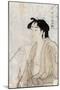 Woman Smoking a Pipe-Kitagawa Utamaro-Mounted Giclee Print