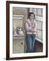 Woman Smoking at Window-Ruth Addinall-Framed Giclee Print