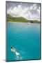 Woman Snorkeling in Hawksnest Bay at St. John Island-Macduff Everton-Mounted Photographic Print