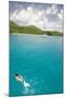 Woman Snorkeling in Hawksnest Bay at St. John Island-Macduff Everton-Mounted Photographic Print