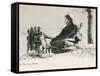 Woman Spinning on a Traditional Hand-Made Wheel, India-null-Framed Stretched Canvas