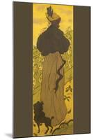 Woman Standing Beside Railing with Poodle-Paul Ranson-Mounted Art Print