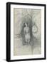 Woman Standing, Facing Forward, Right, a Star Shining-Odilon Redon-Framed Giclee Print