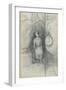 Woman Standing, Facing Forward, Right, a Star Shining-Odilon Redon-Framed Giclee Print