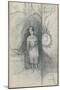 Woman Standing, Facing Forward, Right, a Star Shining-Odilon Redon-Mounted Giclee Print