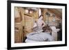 Woman Standing in an Attic-William P. Gottlieb-Framed Photographic Print