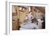 Woman Standing in an Attic-William P. Gottlieb-Framed Photographic Print