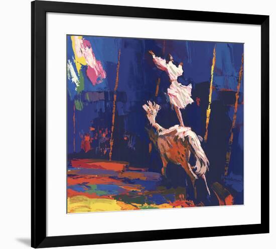 Woman Standing on a Horse (Without Border)-Unknown-Framed Serigraph