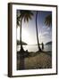 Woman Standing on Beach on Maho Bay-Macduff Everton-Framed Photographic Print