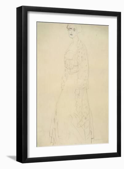 Woman Standing with Arms Dangling-Gustav Klimt-Framed Giclee Print
