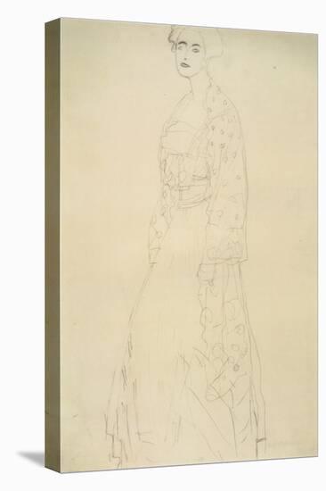 Woman Standing with Arms Dangling-Gustav Klimt-Stretched Canvas