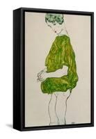 Woman, Standing, with Hands Clasped, 1914-Egon Schiele-Framed Stretched Canvas