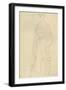 Woman Standing with Head Turned Slightly Left-Gustav Klimt-Framed Giclee Print