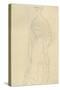 Woman Standing with Head Turned Slightly Left-Gustav Klimt-Stretched Canvas