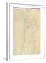 Woman Standing with Head Turned Slightly Left-Gustav Klimt-Framed Giclee Print