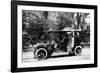 Woman Stands by a 1907-8 Daimler-null-Framed Photographic Print