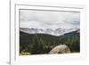 Woman Stands On A Boulder In The Brainard Lake Recreation Area, Indian Peaks Wilderness, Colorado-Louis Arevalo-Framed Photographic Print