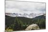 Woman Stands On A Boulder In The Brainard Lake Recreation Area, Indian Peaks Wilderness, Colorado-Louis Arevalo-Mounted Photographic Print