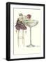 Woman Staring into Champagne Glass-null-Framed Art Print