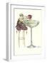 Woman Staring into Champagne Glass-null-Framed Art Print