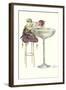 Woman Staring into Champagne Glass-null-Framed Art Print