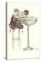 Woman Staring into Champagne Glass-null-Stretched Canvas