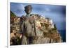 Woman Statue with Grapes, Manarola, Liguria, Italy-George Oze-Framed Photographic Print