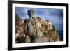 Woman Statue with Grapes, Manarola, Liguria, Italy-George Oze-Framed Photographic Print