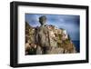 Woman Statue with Grapes, Manarola, Liguria, Italy-George Oze-Framed Photographic Print