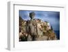 Woman Statue with Grapes, Manarola, Liguria, Italy-George Oze-Framed Photographic Print