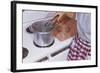 Woman Sterilizing Jars for Canning-William P. Gottlieb-Framed Photographic Print