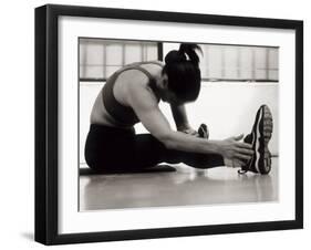 Woman Stretching During a Workout, New York, New York, USA-Paul Sutton-Framed Premium Photographic Print