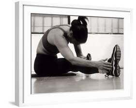 Woman Stretching During a Workout, New York, New York, USA-Paul Sutton-Framed Photographic Print