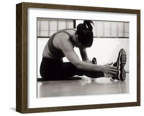 Woman Stretching During a Workout, New York, New York, USA-Paul Sutton-Framed Photographic Print