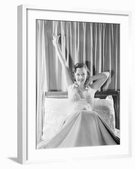 Woman Stretching in Bed-Philip Gendreau-Framed Photographic Print