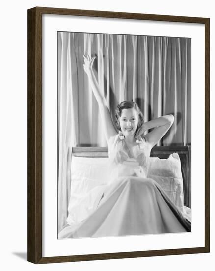 Woman Stretching in Bed-Philip Gendreau-Framed Photographic Print