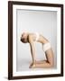 Woman stretching in camel pose-Mario Castello-Framed Photographic Print