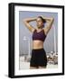 Woman Stretching Outdoors, New York, New York, USA-Chris Trotman-Framed Photographic Print