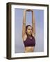 Woman Stretching Outdoors, New York, New York, USA-Chris Trotman-Framed Photographic Print