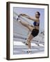 Woman Stretching Outdoors, New York, New York, USA-Chris Trotman-Framed Photographic Print