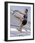 Woman Stretching Outdoors, New York, New York, USA-Chris Trotman-Framed Photographic Print