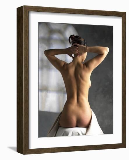 Woman Stretching-Tony McConnell-Framed Photographic Print