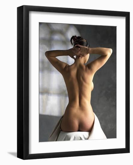 Woman Stretching-Tony McConnell-Framed Photographic Print