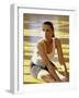 Woman Stretching-null-Framed Photographic Print