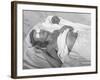 Woman Sunbathing at the Beach-Peter Stackpole-Framed Photographic Print