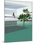 Woman Sunbathing by Luxurious Swimming Pool-null-Mounted Giclee Print