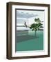 Woman Sunbathing by Luxurious Swimming Pool-null-Framed Giclee Print